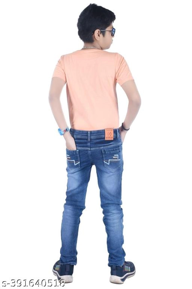 Denim Slim Fit Jeans for Boys (Blue, 5-6 Years)