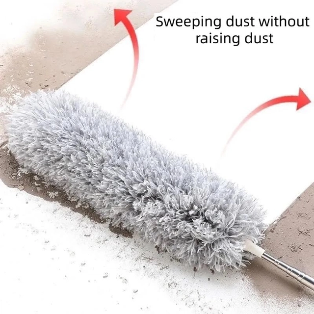 MAGIC PLUS Fan Mop Microfiber Feather Duster Bendable-Extendable Window Blinds, Wet&Dry. Microfibre Dry Brush (Pack of 1)