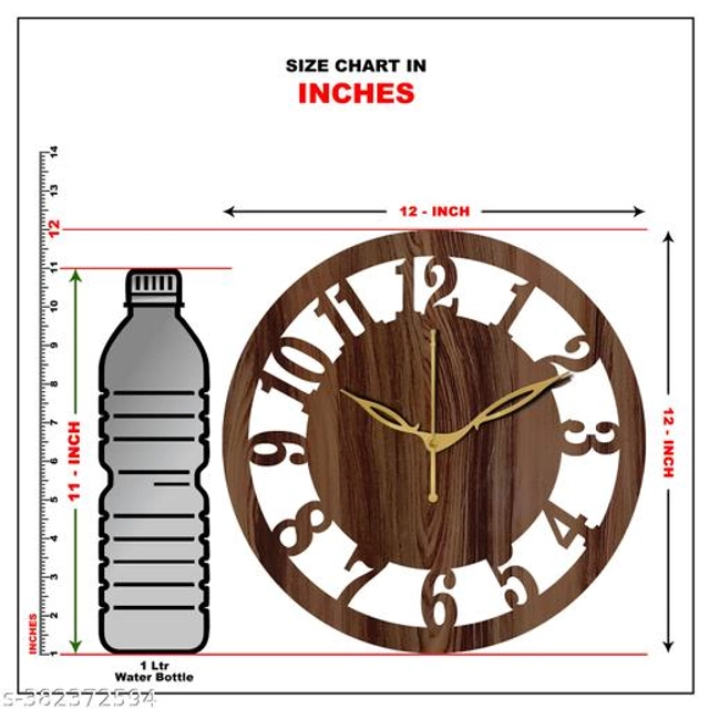 Wooden Wall Clock (Brown)