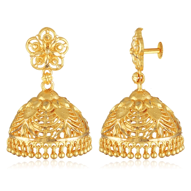 Alloy Gold Plated Earrings for Women (Gold, Set of 1)