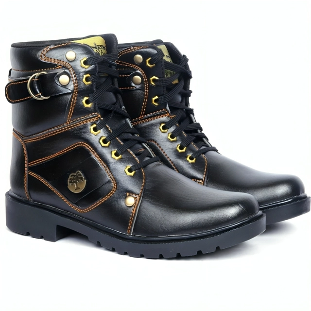 Boots for Men (Black, 6)