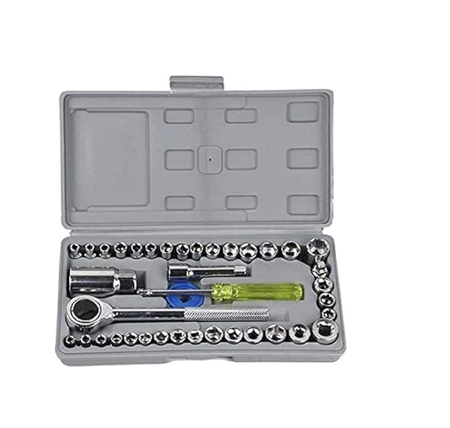 40 in 1 Ratchet Tool Kit (Grey, Set of 1)