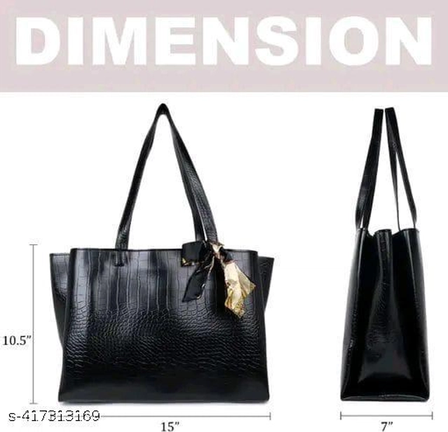 PU Handbag for Women (Black)