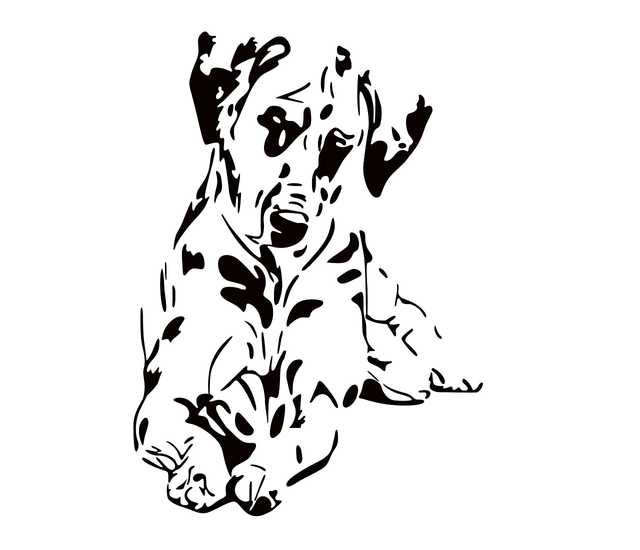 Lansticks Pvc Vinyl A Pet Dog Image Medium Self Adhesive Sticker (50X60 Cm) (Ln-00978)