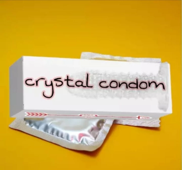 Rubber Crystal Extra Dotted Condom (Transparent)