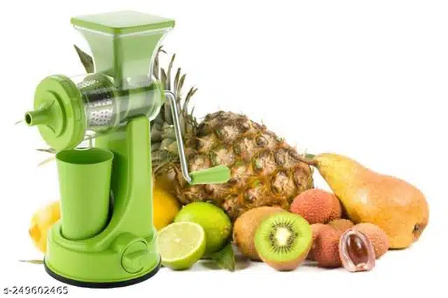 Plastic Manual Hand Juicer with Peeler (Multicolor, Set of 2)