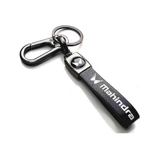 Metal Mahindra Keychain (Black)