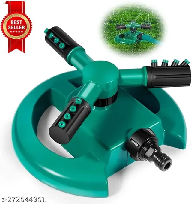 TAPIXAA Automatic 360° Rotating Adjustable Sprayer Lawn Sprinkler Large Area Coverage Water Sprinklers for Lawns and Gardens Irrigation System Water Saving Device (Pack of 1)