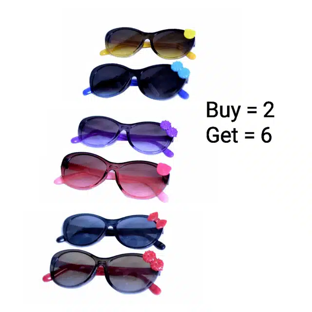 UV Protected Sunglasses for Kids (Pack of 4) (Multicolor, 4-10 Years)