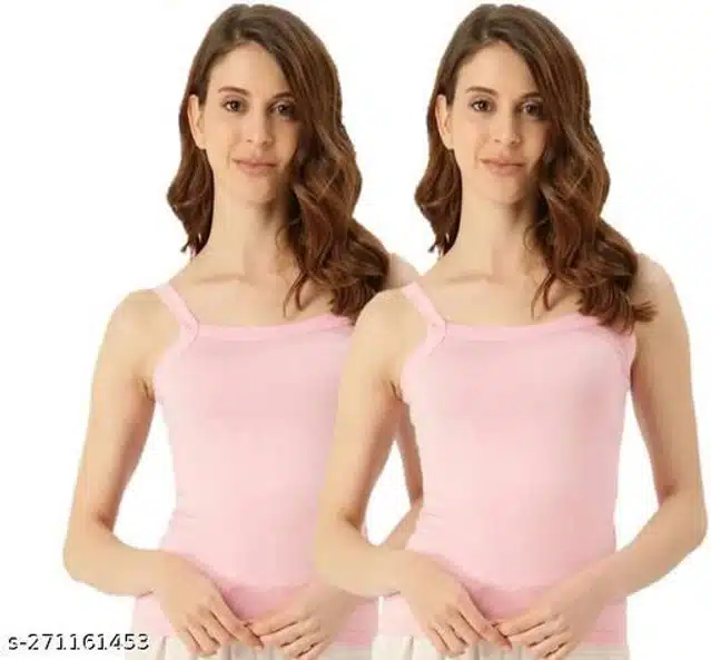 Camisoles for Women (Pink, S) (Pack of 2)