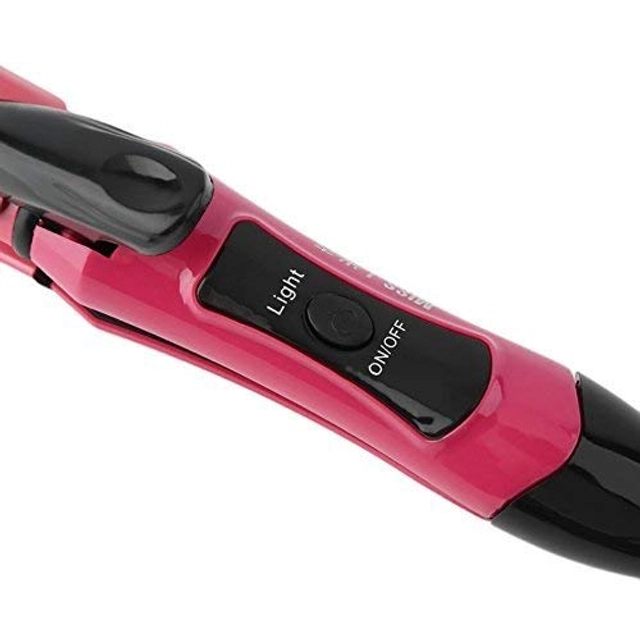 2 in 1 Hair Straightener & Curler for Women (Pink)