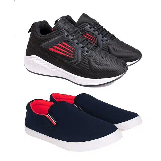 Combo of Sports Shoes & Casual Shoes for Men (Pack of 2) (Multicolor, 10)