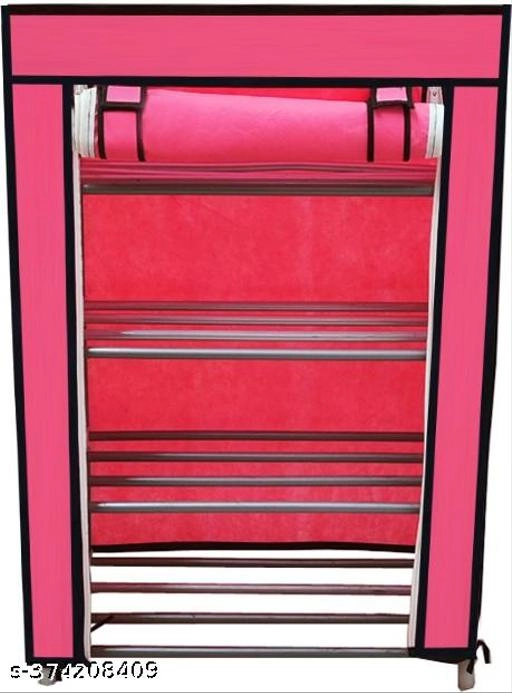 Metal 4 Layer Collapsible Multipurpose Rack (Pink)