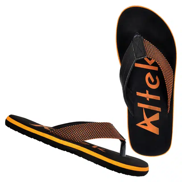 Flip Flops for Men (Black, 6)