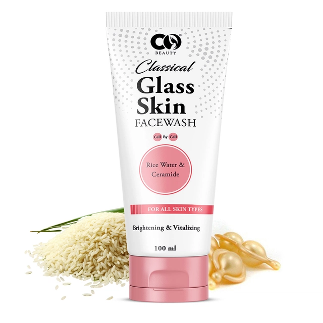 CO Beauty Classical Glass Skin Rice Water & Ceramide Face Wash (100 ml, Pack of 2)