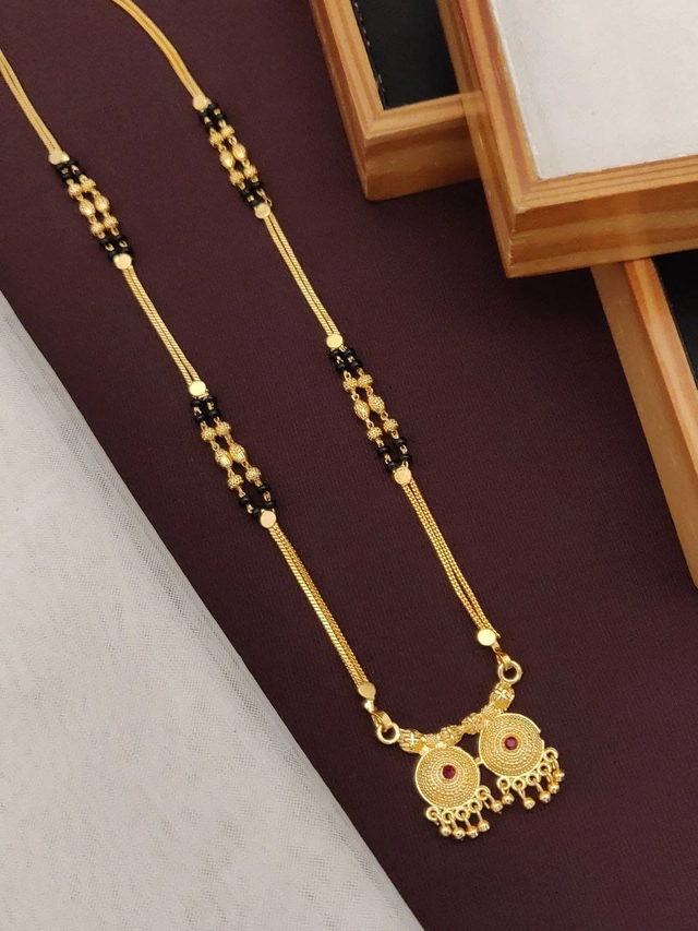 Alloy Gold Plated Mangalsutra for Women (Gold)