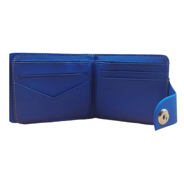 Faux Leather Wallet for Men (Blue)