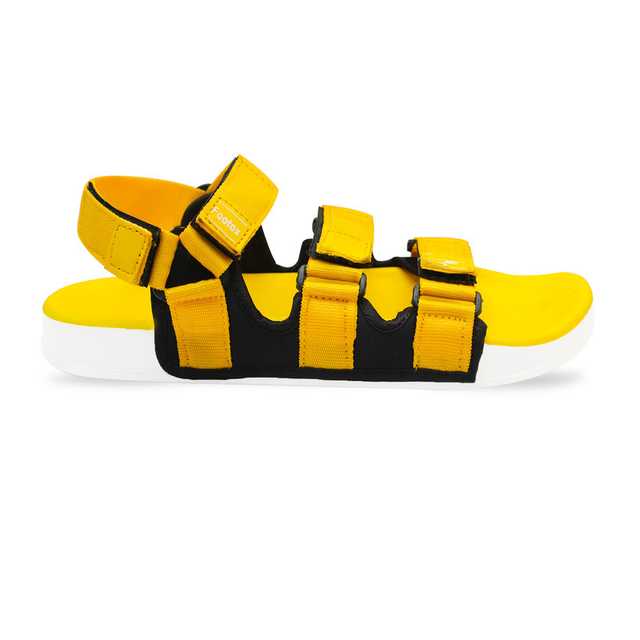 Footox Stylish Mens Sandals & Clogs (Yellow, 8) (F-884)