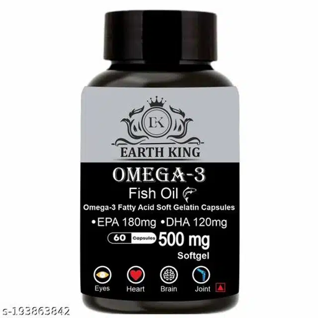 Earth King 60 Pcs Omega3 Fish Oil Capsule