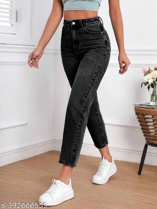 Denim Jeans for Women (Black, 34)