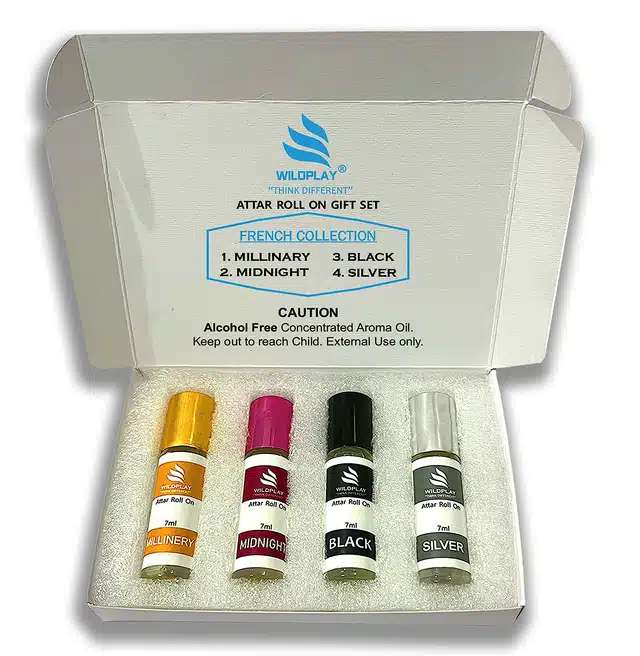 French Collection Roll On Attar (7 ml, Set of 4)