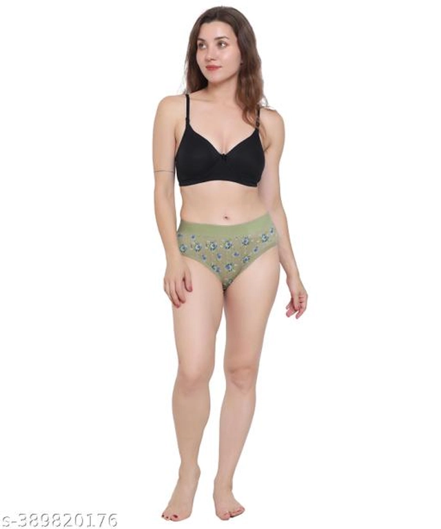 Cotton Printed Briefs for Women (Multicolor, S) (Pack of 6)