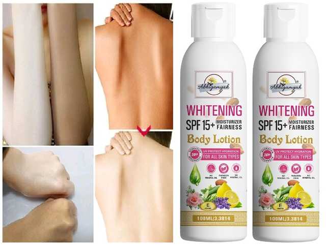 Abhigamyah Whitening Body Lotion Spf15+ Skin Lighten & Brightening Cream (100 ml, Pack Of 2) (A-87)