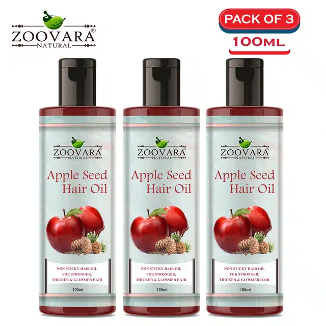 Zoovara Premium Apple Hair Oil for Hair Regrowth (Pack of 3, 100 ml)