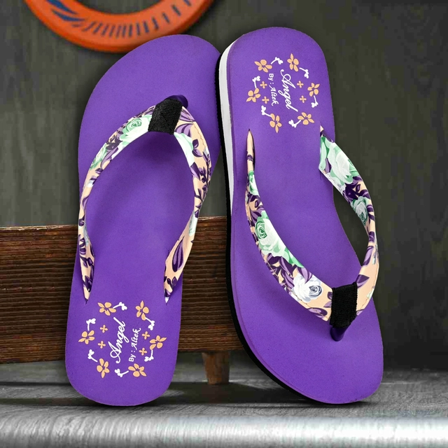 Flip-Flops for Women (Purple, 4)