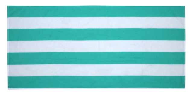 Cotton Bath Towel (Green & White, 24x51 inches)