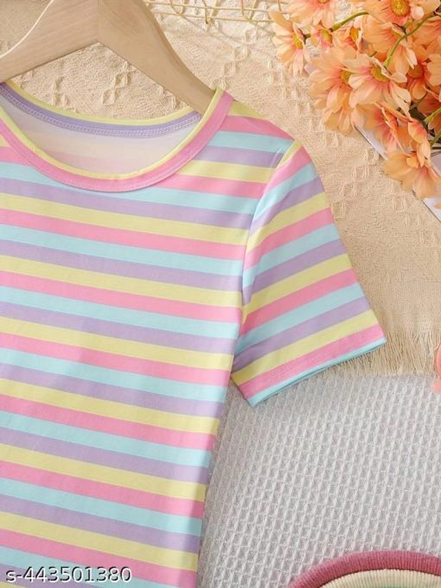 Crepe Dress for Girls (Pink, 3-4 Years)