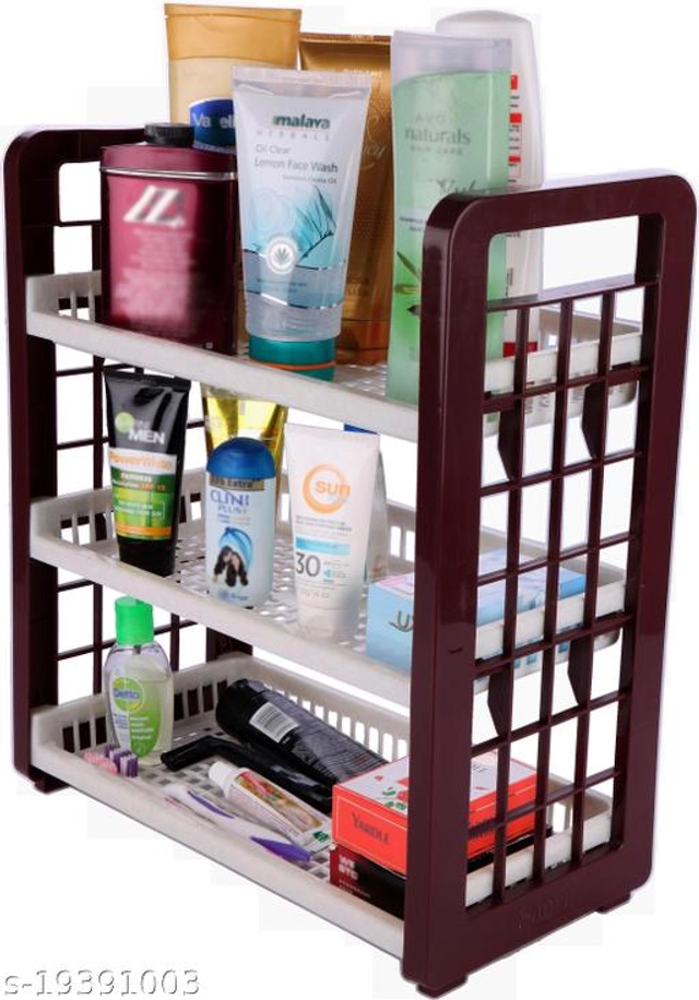 Plastic Multipurpose Storage Rack (Multicolor)