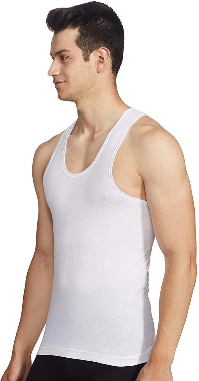 Cotton Vests for Men (White, 80)