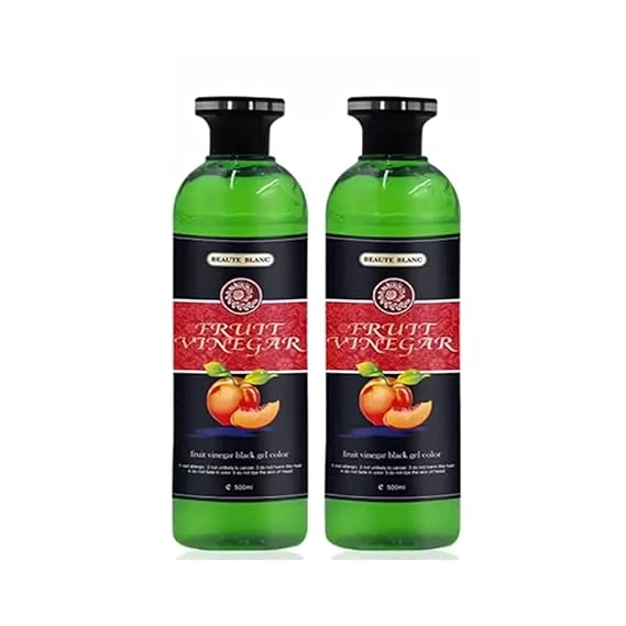 Fruit Vinegar Hair Color (Black, 500 ml) (Pack of 2)