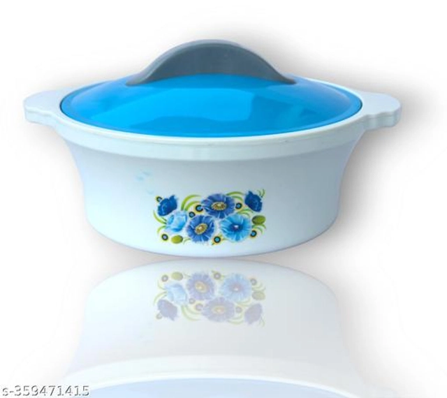 Plastic Serving Casserole (Blue & White, 2500 ml)