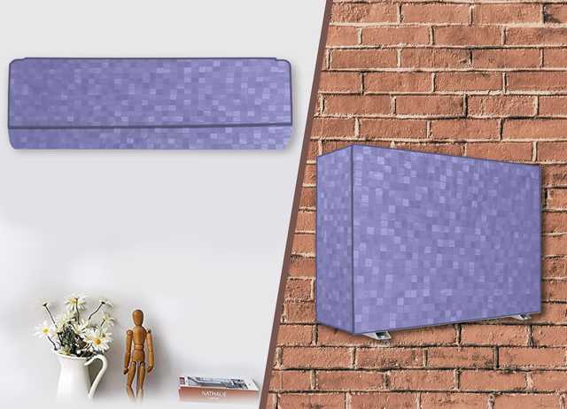 E-Retailer Waterproof and Dustproof PVC Split Ac Cover Suitable for 1.5 Ton & 2 Ton (Purple, 45x12.5x8 Inches) (ER-40)