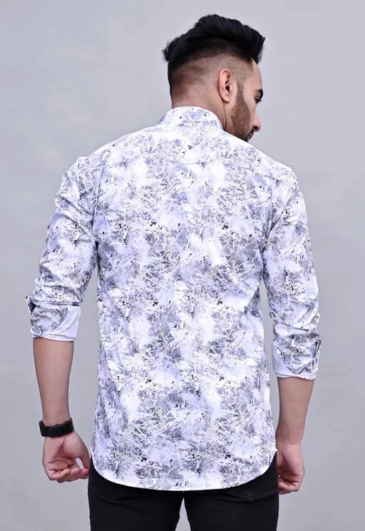 Full Sleeves Printed Shirt for Men (Multicolor, XL)