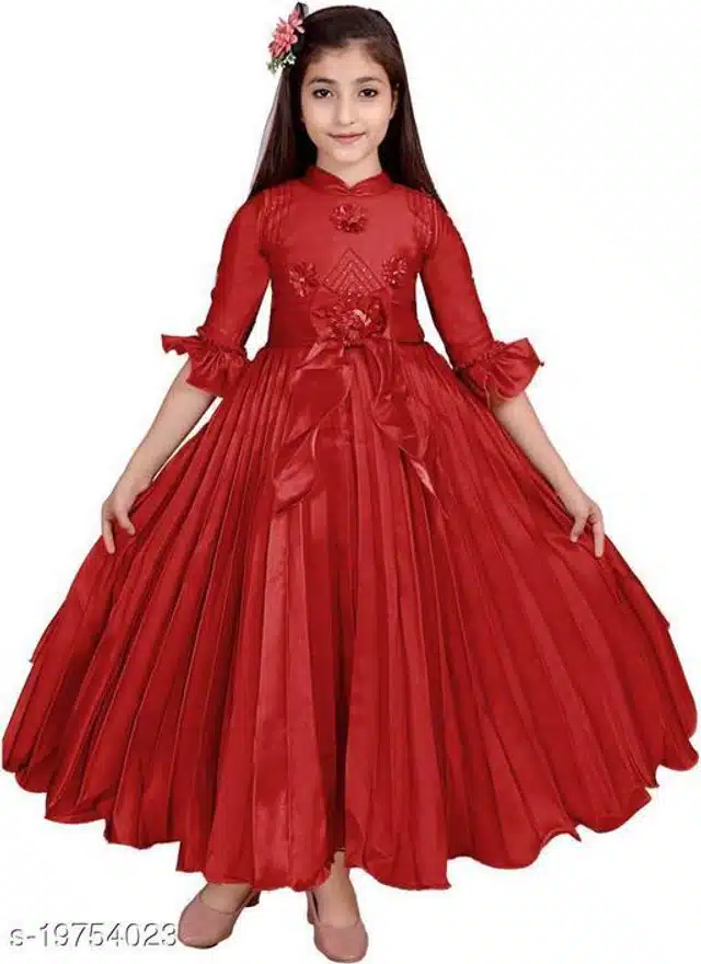Dresses for Girls (Red, 9-10 Years)