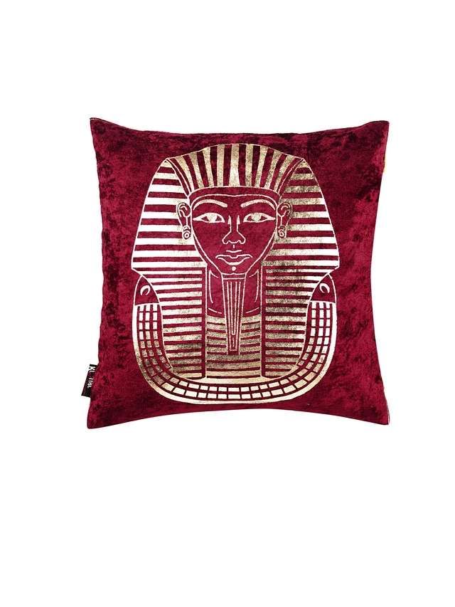 Cotton Cushion Cover (Maroon, 16x16 inches)