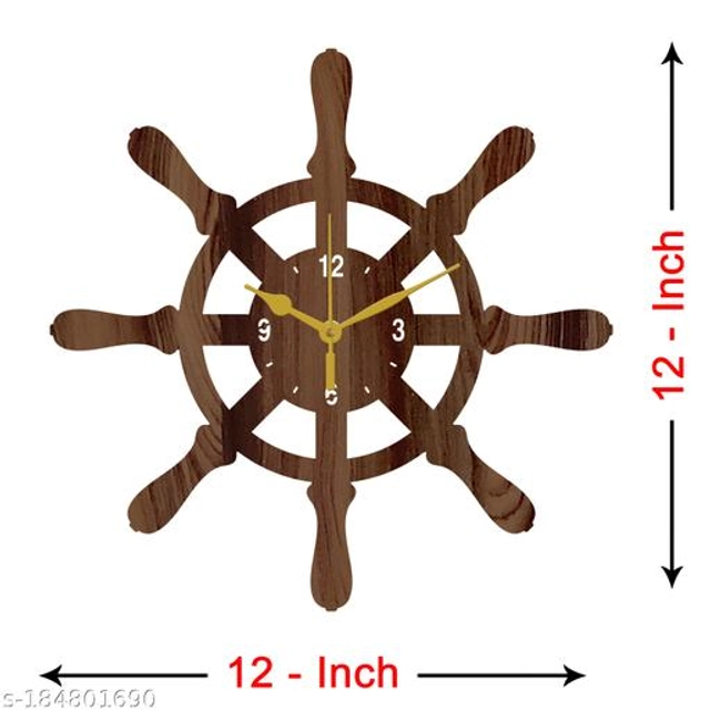 Wooden Wall Clock (Brown)