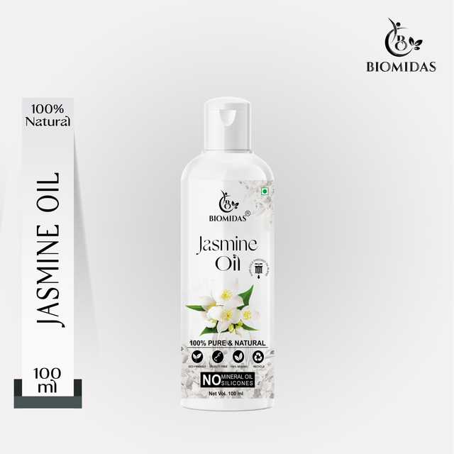 Biomidas 100% Pure & Natural Jasmine Oil For Softer Hair & Skin Nourishment (100 ml) (G-1015)
