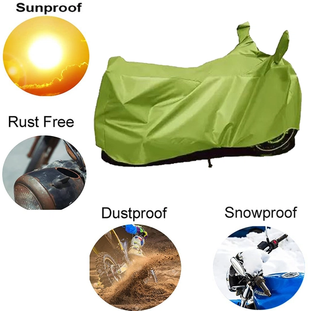 Polyester Semi-Waterproof Universal Motorcycle Cover (Green)