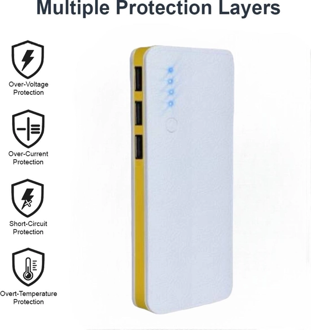 20000 mAh Power Bank (White & Yellow)