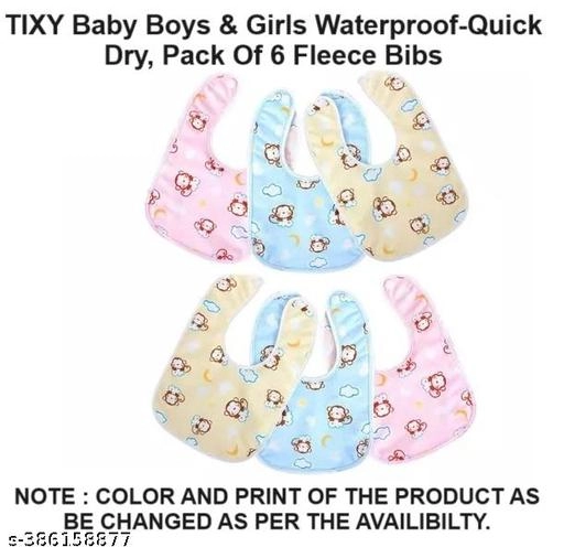 Polycotton Printed Bibs for Baby (Multicolor, Pack of 6)