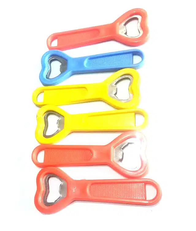 Plastic Bottle Opener Set (Multicolor, Pack of 6)