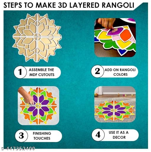 Diwali Rangoli Making Kit (Multicolor)