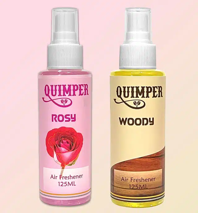 Quimper Rosy & Woody Room Air Freshener (125 ml, Pack of 2)