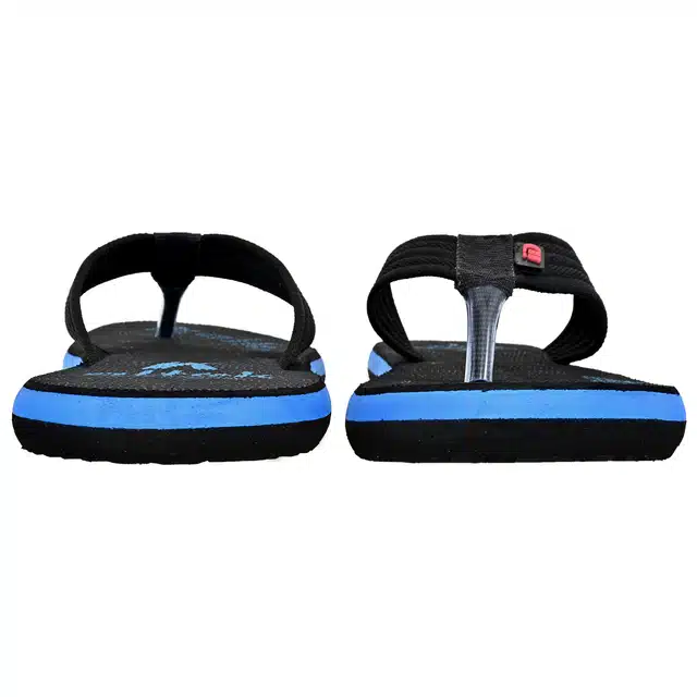 Flip Flops for Men (Black & Blue, 11)