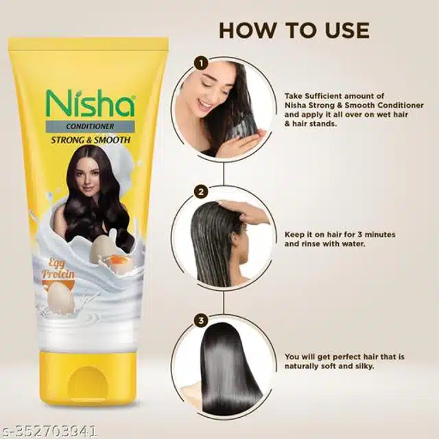 Nisha Egg Protein Hair Conditioner Bottle (80 ml, Pack of 2)