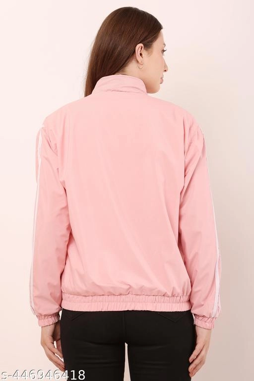 Nylon Jacket for Women (Pink, XL)